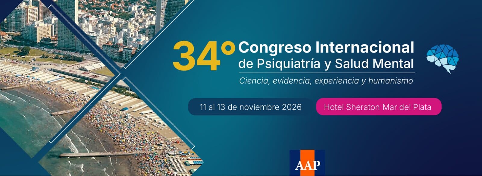 34° Congreso Internacional de Psiquiatría y Salud Mental — 11 al 13 de noviembre de 2026, Mar del Plata