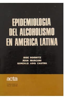 Tapa de «Bases para una epidemiología del alcoholismo en América Latina»